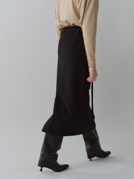 TFW RACCOON WOOL H-LINE SKIRT_2COLORS