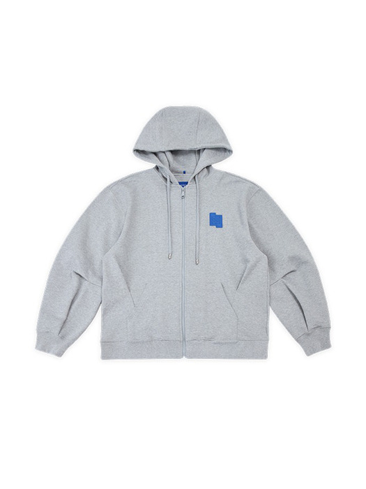 TRS decal hoodie zip-up Grey