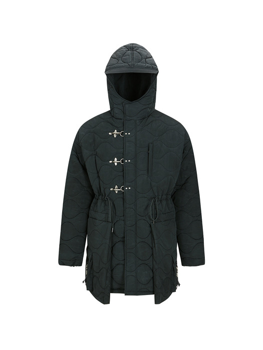 LACE-UP FISHTAIL PARKA awa638m(ASPHALT)