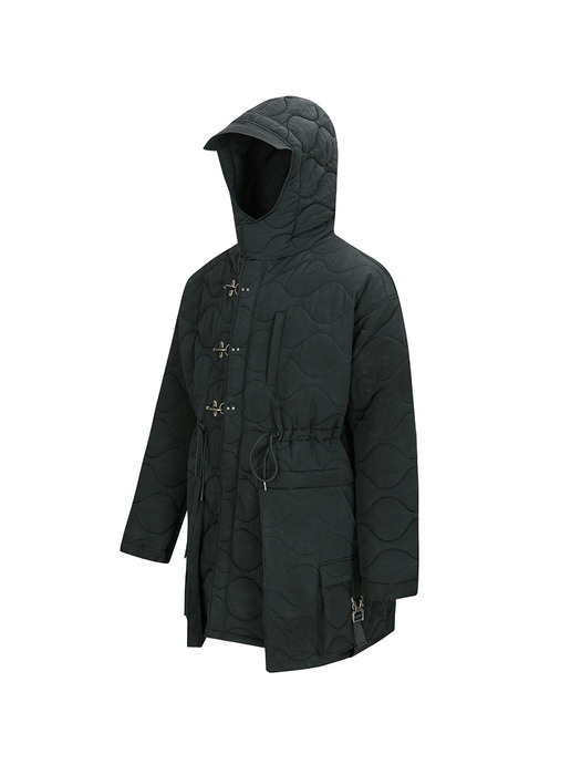 LACE-UP FISHTAIL PARKA awa638m(ASPHALT)