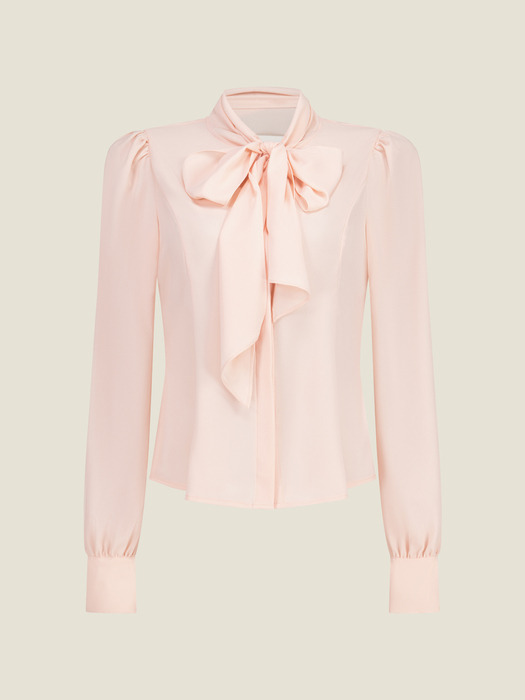 24FW_Ribbon-tie Blouse(LL) / Peach(4color)