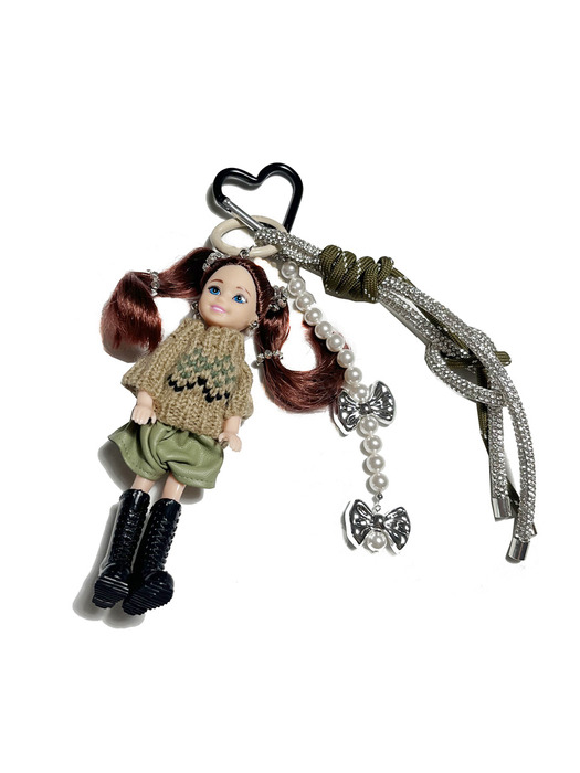 Beautiful doll keychain_khaki