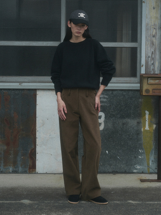 KENDALL PEACH BUCKLE PANTS_KHAKI