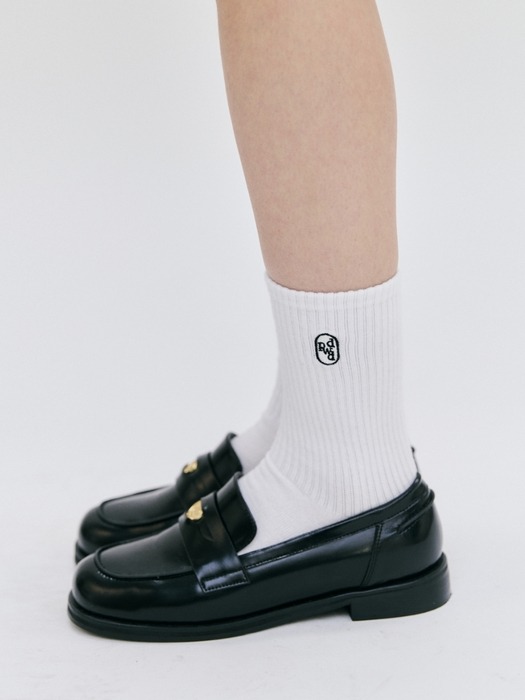 basic crew socks - white