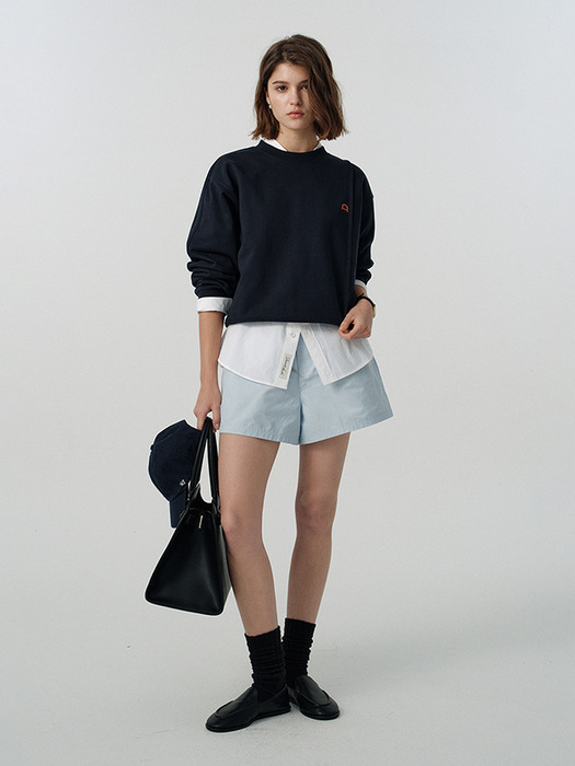 UNISEX DUNST LOGO CREASE SWEATSHIRT FRENCH NAVY_UDTS5A103N2 - Image 2