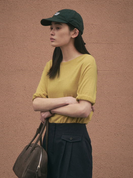 BRIT PINTUCK SKIRT_NAVY