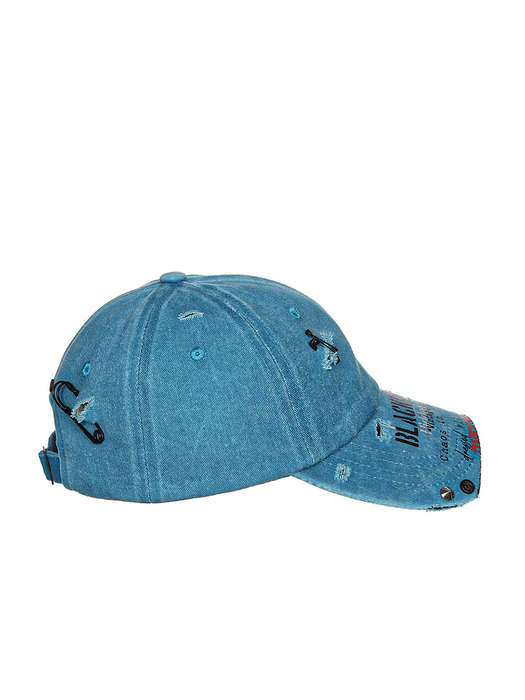블랙블론드]BBD Ripped Custom Vintage Clash Pigment Cap