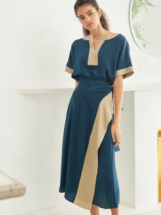 silk tunic two-piece