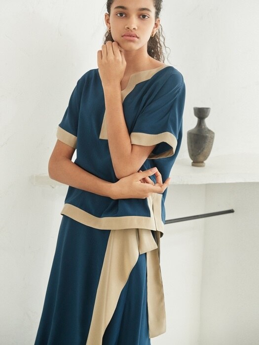 silk tunic two-piece