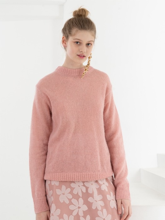 MOHAIR KNIT . PINK