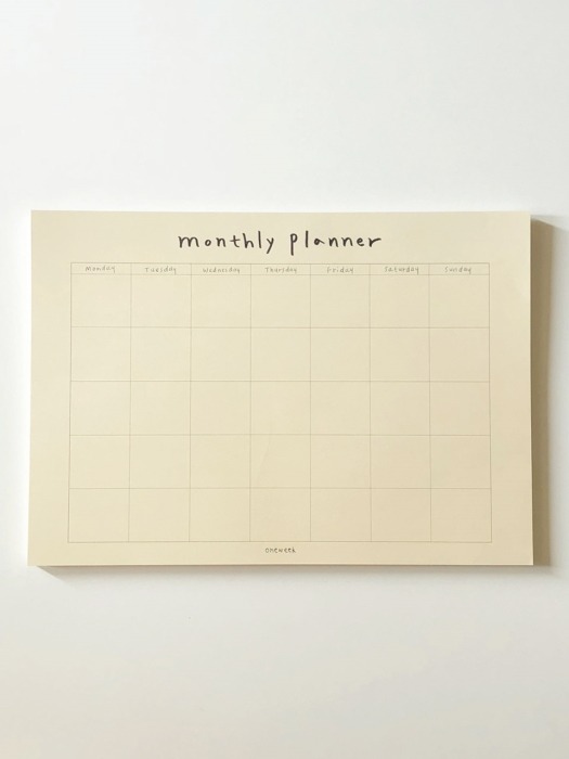 Ivory monthly planner 