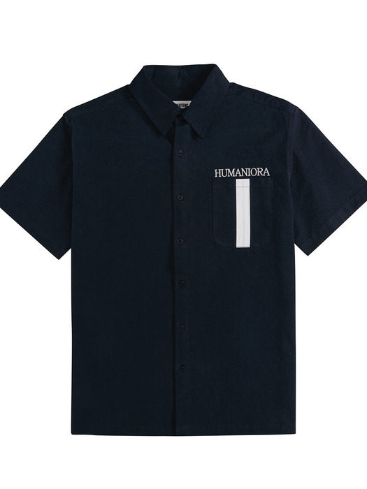 1901 TWO-TONE 1/2 SHIRTS NAVY