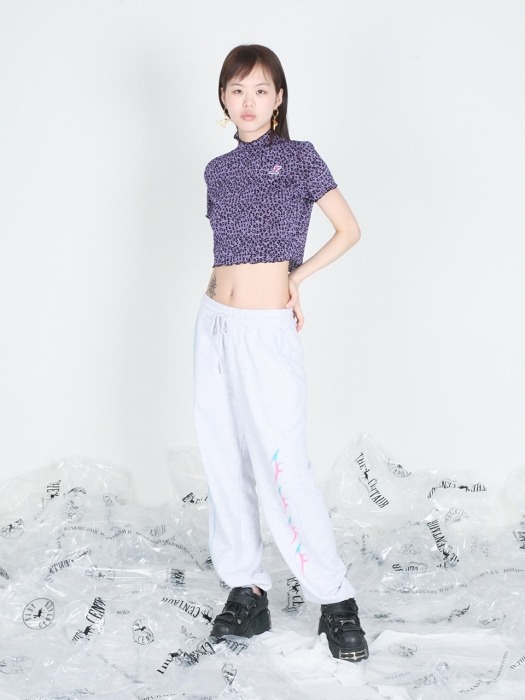 [BC19SSTS07]TWINKLE LEOPARD CROP T SHIRT