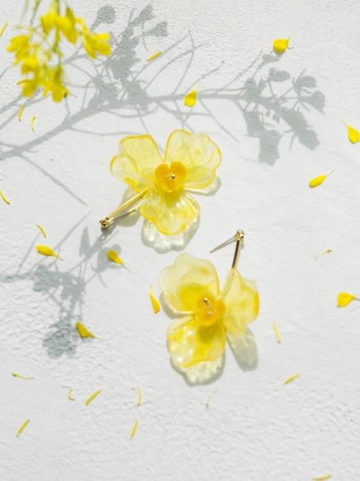yellow blossom earrings