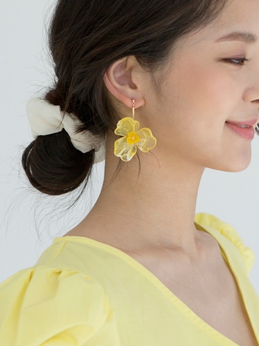 yellow blossom earrings