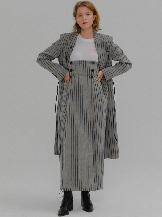 MAXINE Corset High-rise Skirt Grey