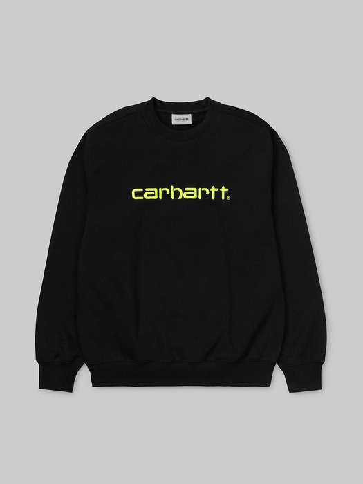CARHARTT SWEATSHIRT_BLACK/LIME