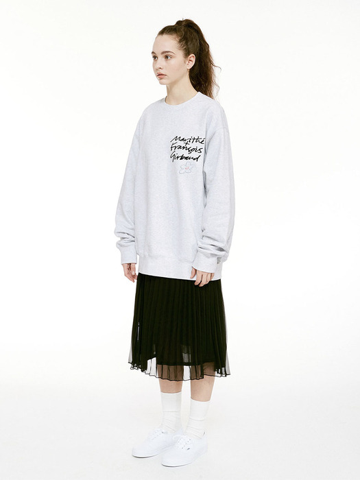 MARITHE HANDWRITTEN SWEATSHIRT heather gray