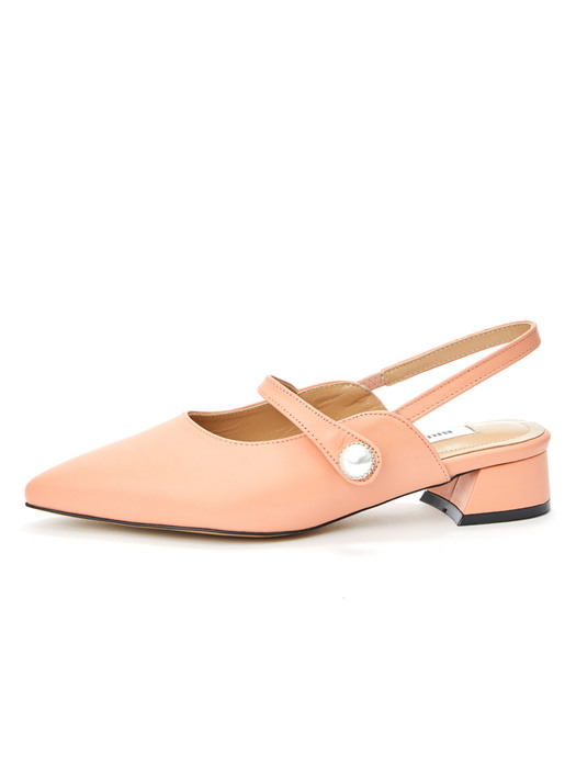 Pearl Maryjane Slingback_Peach