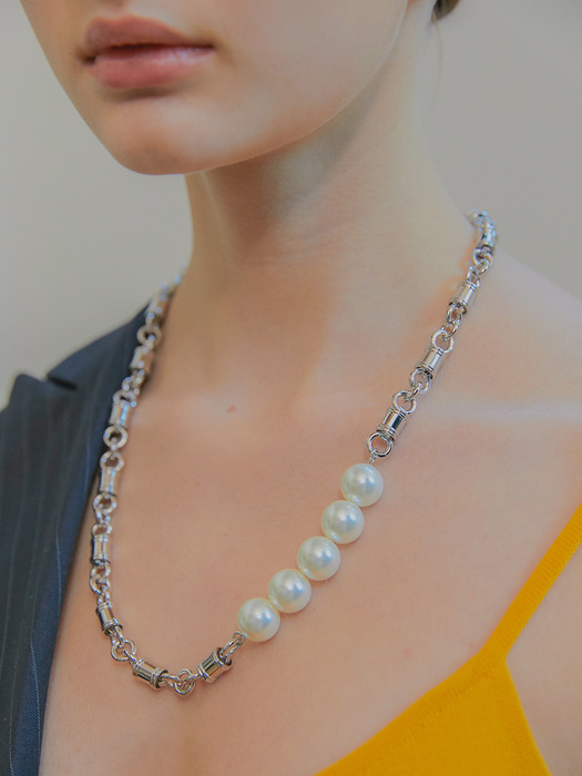 column necklace - silver