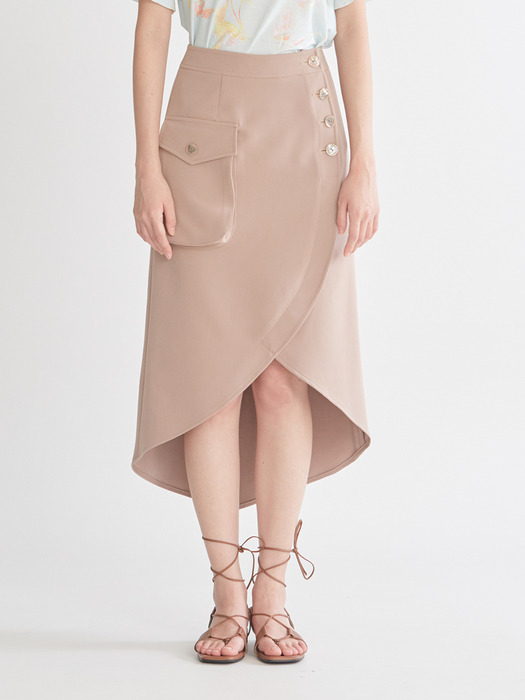 soft brown petal skirt