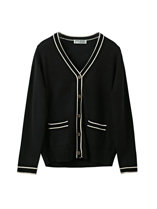 POINT CARDIGAN BLACK