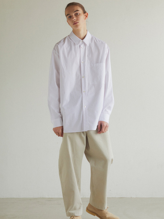 Solid Pocket Shirt_ White