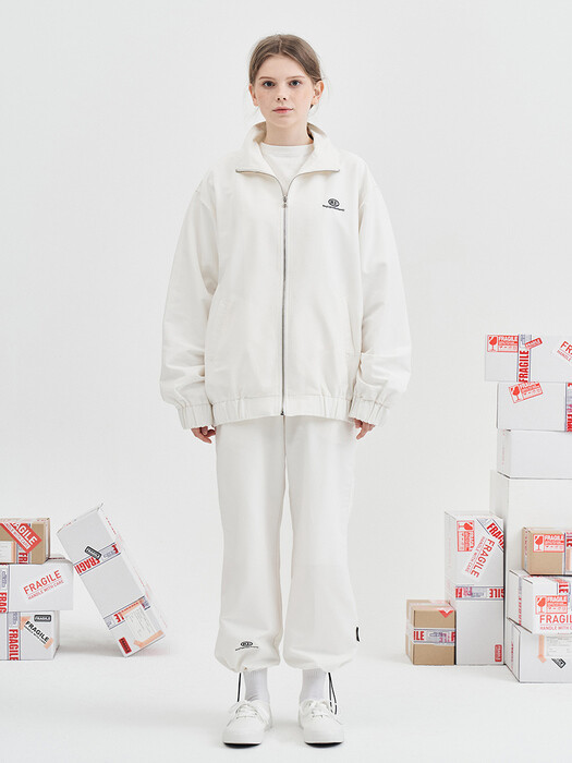 RE capsule logo track jacket (white)