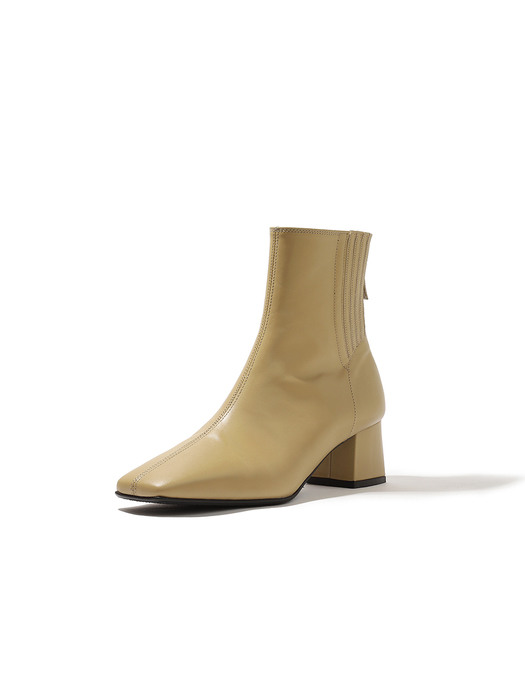 Accordion ankle boots / chees mustard