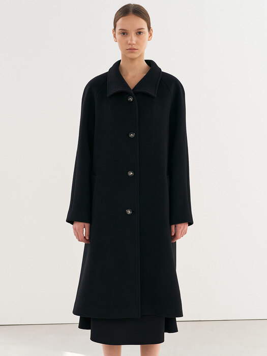 collar coat-black
