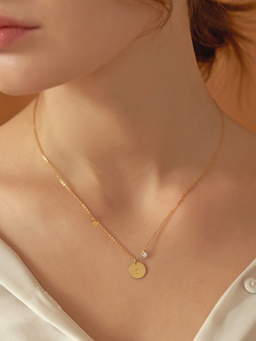 [14k gold filled] Customizing coin cubic necklace_NZ1080