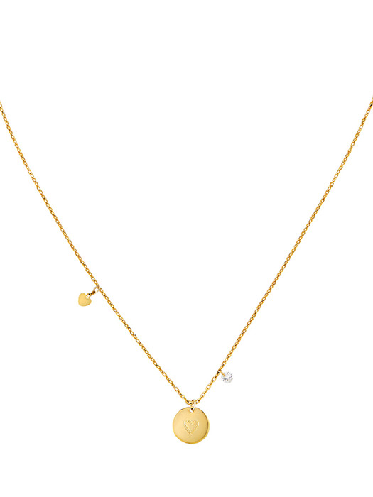[14k gold filled] Customizing coin cubic necklace_NZ1080