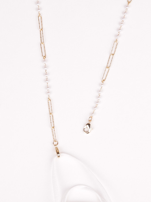 [EX 55] Edge pearl chain 마스크 스트랩 _ 2color (Gold/Silver)  (EXTENSION CH)