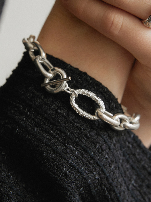 tweed chain bracelet