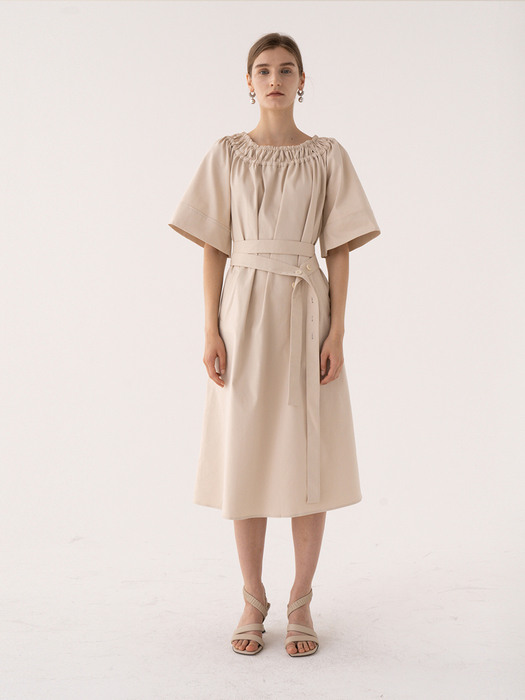 SS21 Caftan Dress Almond-milk