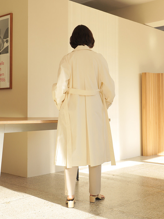 21SS RAGLAN TRENCH COAT/CREAM