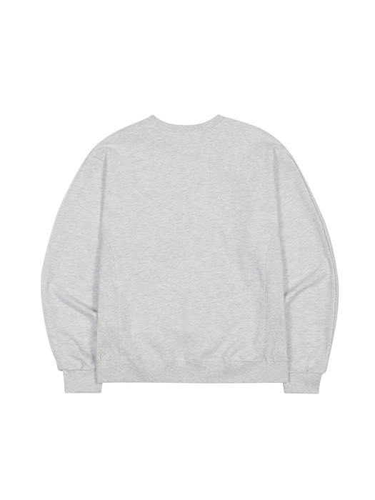 BEAR SWEAT SHIRT(WHITE MELANGE)