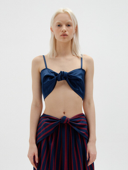 SIA Knotted Top - Navy