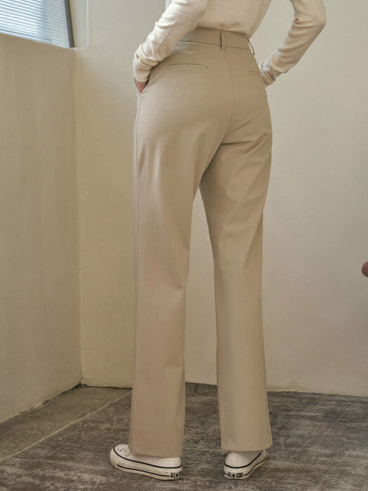 SIPT7023 Long Wide Slacks_Sand beige