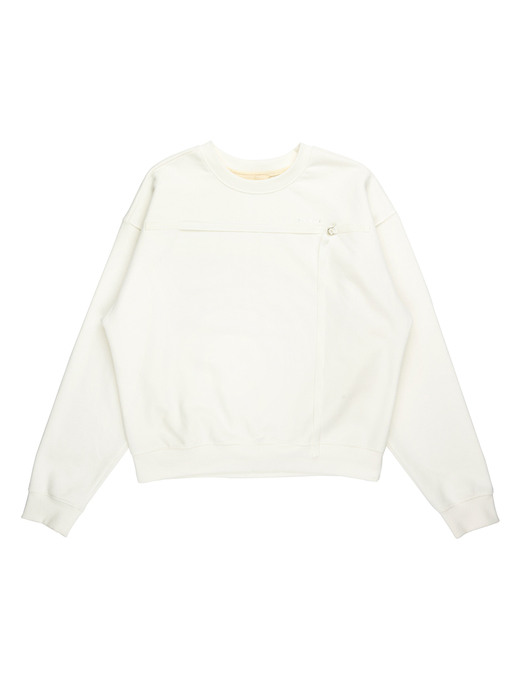 Wave Print Sweatshirt (White)