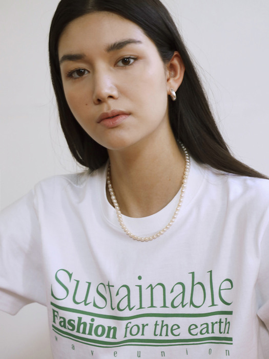Sustainable short sleeve T-shirt white