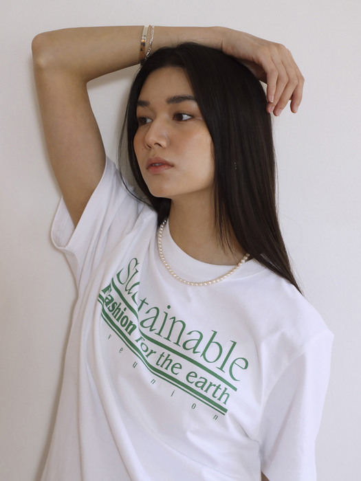 Sustainable short sleeve T-shirt white