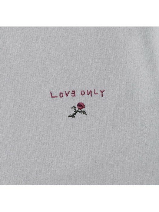 [백향목 X 커스텀멜로우] “LOVE ONLY” short sleeve t-shirt_CWTAM21483GYX