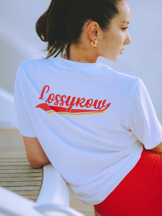 Lossy Wave Half-Sleeve T-shirt White
