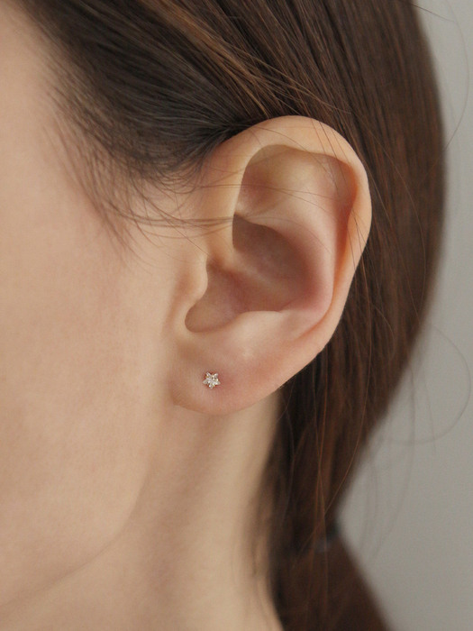 [순금58.8%]TKG_010 Mini Star Cubic earrings 14k 골드귀걸이