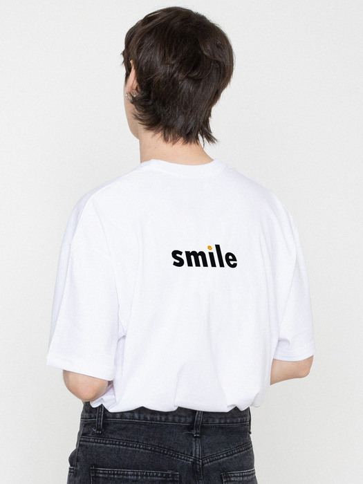 [UNISEX]smile 도트스마일 백프린팅 반팔티_5color
