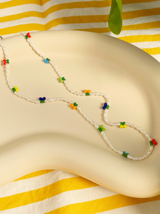 cherry pearl necklace (MULTI)