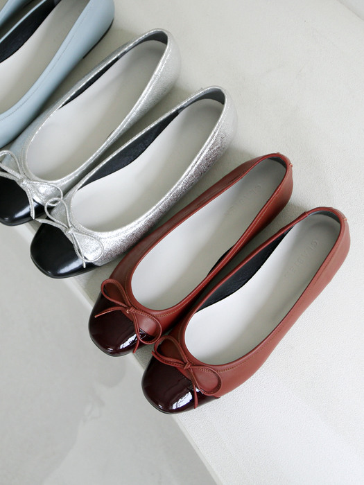 daisy ballerina flat shoes_CB0041_wine