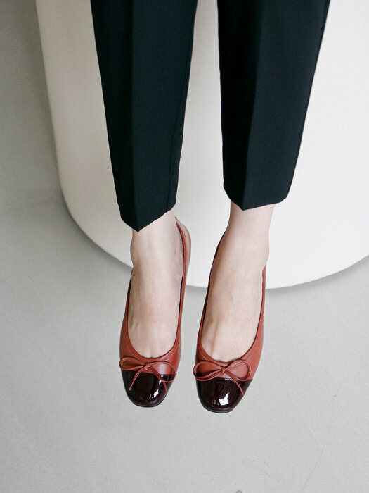 daisy ballerina flat shoes_CB0041_wine