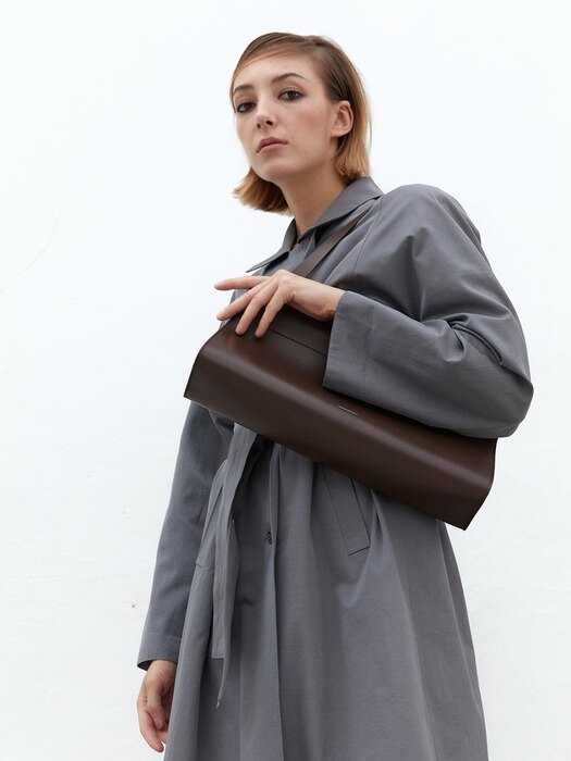 LOG TOP BAG M- Artificial Leather_D.BROWN